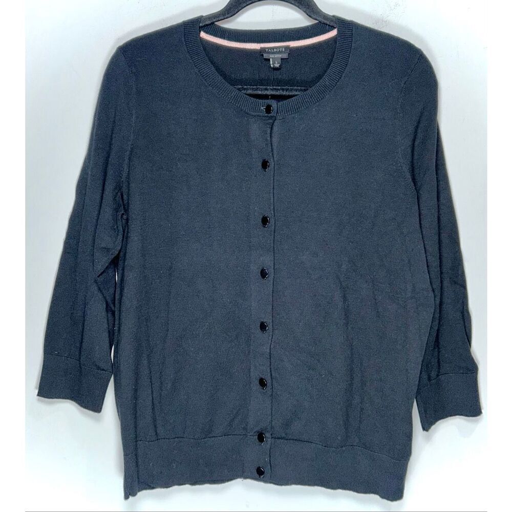 Talbots black cardigan size large